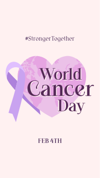 World Cancer Day Heart TikTok Video Image Preview