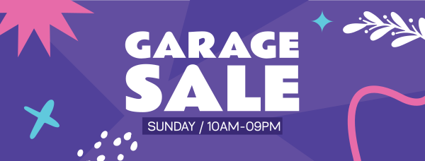 Garage Sale Notice Facebook Cover Design Image Preview