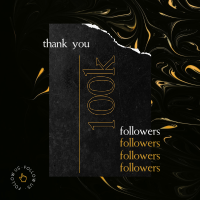 Golden 100k Followers Instagram Post Design