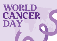 Cancer Awareness Day Postcard Design