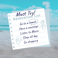 Beach Relaxation List Instagram post Image Preview