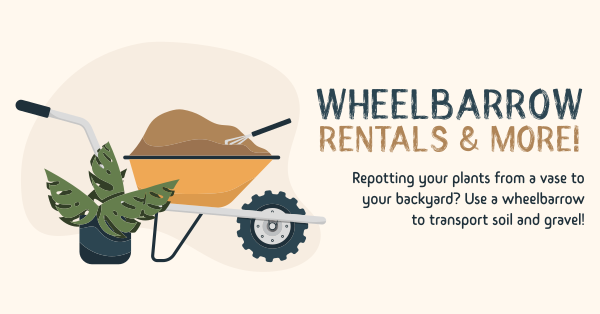 Garden Wheelbarrow Facebook Ad Design Image Preview