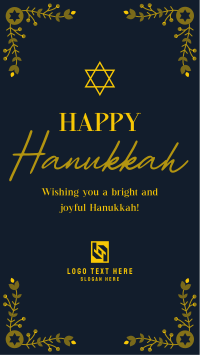 Hanukkah Floral Border Facebook story Image Preview