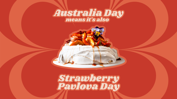 Australian Strawberry Pavlova Facebook Event Cover Design