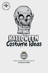 Zombie Head Pinterest Pin Design
