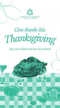 Vintage Happy Thanksgiving TikTok Video Image Preview