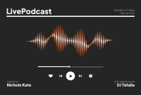 Live Podcast Wave Pinterest Cover Design