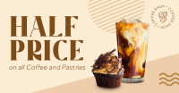 Half Price Coffee Facebook Ad Design