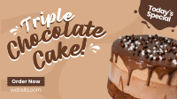 Triple Chocolate Cake Facebook Event Cover Design