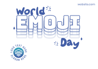 Emoji Day Lettering Postcard Image Preview