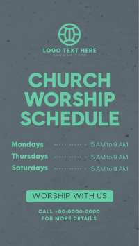 Church Worship Schedule Instagram Story Preview
