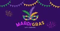 Mardi Gras Mask Facebook ad Image Preview