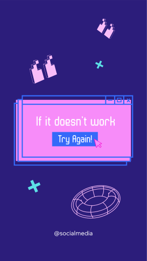 Just Try Again Instagram story Image Preview
