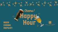 Sparkling Happy Hour Facebook Event Cover Design