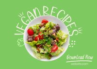 Vegan Salad Recipes Postcard Image Preview