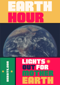 Mondrian Earth Hour Reminder Flyer Image Preview