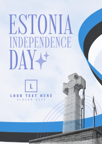 Minimal Estonia Day Flyer Image Preview