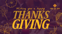 Thanksgiving Typography Greeting Animation Preview