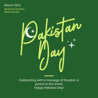 Pakistan Day Moon Instagram Post Design