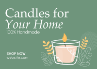Home Candle Postcard Design