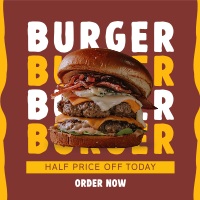 Free Burger Special Instagram Post Design