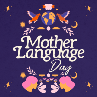 Rustic International Mother Language Day Instagram Post Design