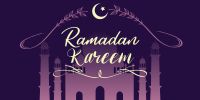 Ramadan Mosque Greeting Twitter Post Design