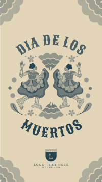 Lets Dance in Dia De Los Muertos Facebook Story Design