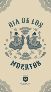 Lets Dance in Dia De Los Muertos Facebook story Image Preview