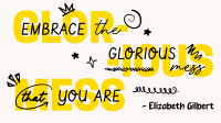 Positive Doodle Quote Facebook Event Cover Design
