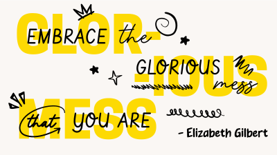 Positive Doodle Quote Facebook event cover Image Preview