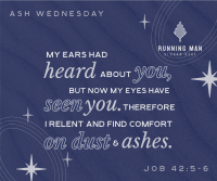 Lines and Squares Ash Wednesday Facebook Post Design
