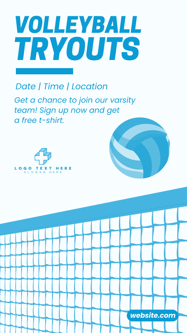 Serve The Ball Instagram Story Design Image Preview