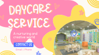 Playful Daycare Facility Facebook Event Cover Design