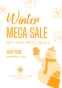 Snowman Shopping Flyer Design