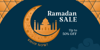 Ramadan Moon Discount Twitter Post Design