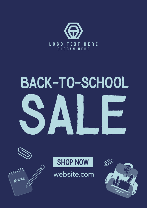 Fantastic School Sale Poster Design