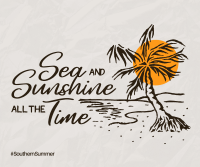 Sea and Sunshine Facebook Post Design
