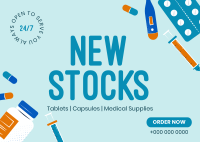 New Medicines on Stock Postcard Image Preview