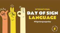 Sign Language Facebook Event Cover Design