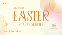 Easter Sunday Service Facebook Event Cover Design