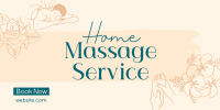 Home Massage Service Twitter Post Design