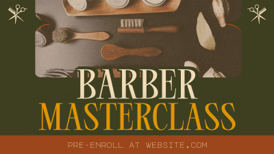 Retro Barber Masterclass Facebook event cover Image Preview