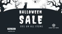 Spooky Midnight Sale Zoom Background Design