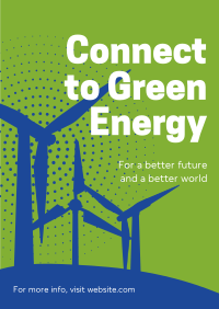 Green Energy Silhouette Poster Design
