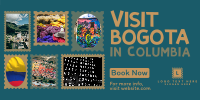 Travel to Colombia Postage Stamps Twitter post Image Preview