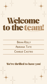 Minimalist Welcome to the Team TikTok Video Design