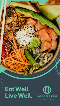 Healthy Food Sushi Bowl Facebook story Image Preview