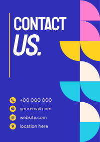 Geometric Minimalist Contact Us Flyer Image Preview