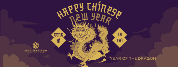 Chinese Dragon Year Facebook Cover Design